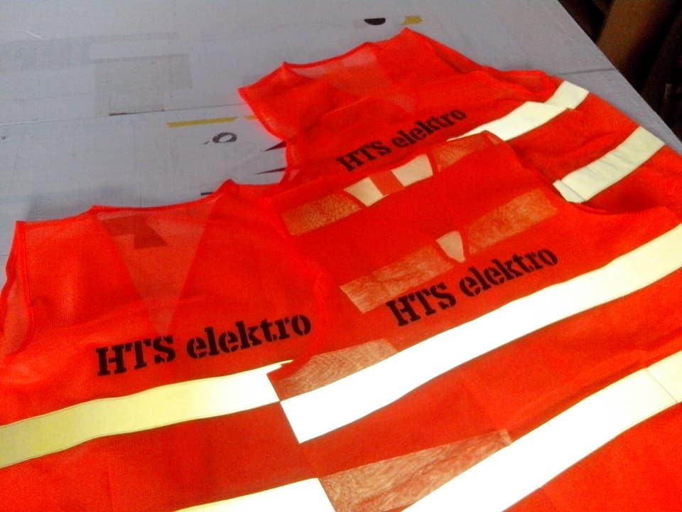 Potlačené reflexné vesty