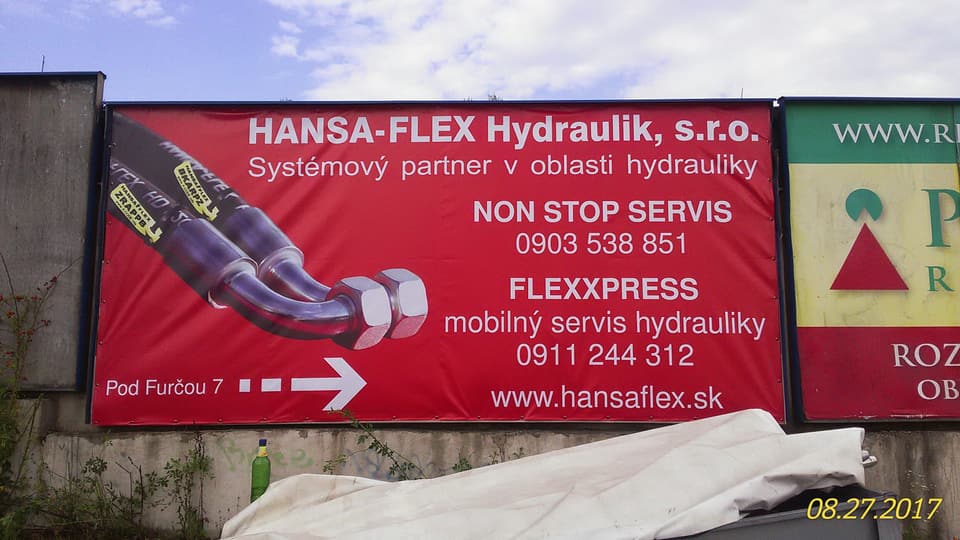 Veľkoformátová tlač – banner alebo tabuľa – realizácia ReFABRIKA